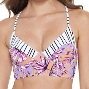 Salt + Cove Hawaii Palm Print Underwire Bikini Top - L